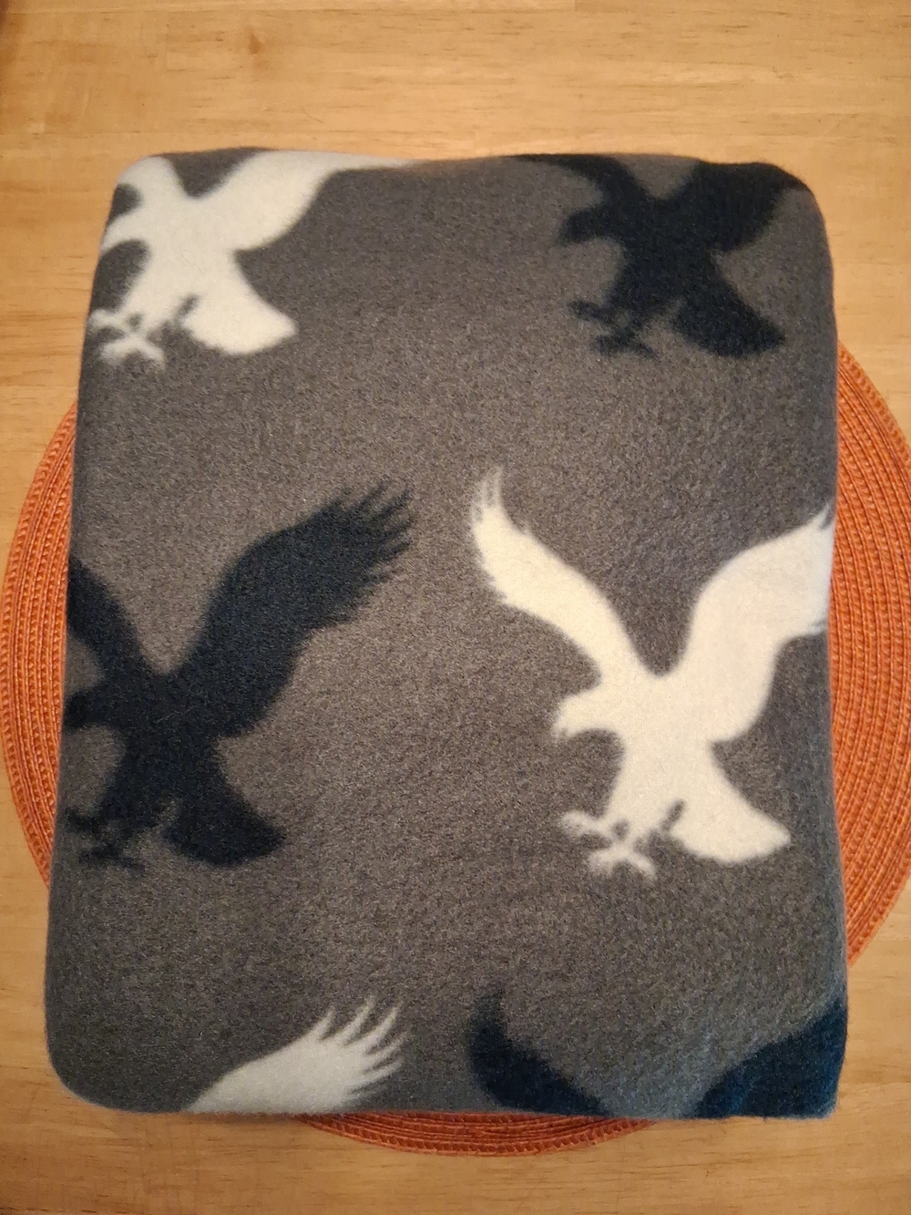 AMERICAN EAGLE OUTFITTERS Soft Fleece Throw Blanket Gray, White, Black NWT